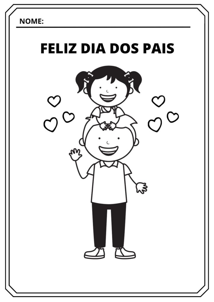 Desenhos para colorir Dia dos Pais - Educação Infantil