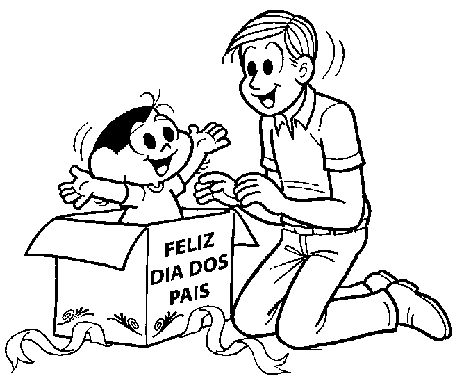 Desenho para colorir atividade Dia dos Pais Educação Infantil