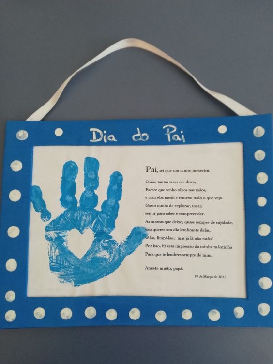 Lembrancinha Dia dos Pais - Educação Infantil