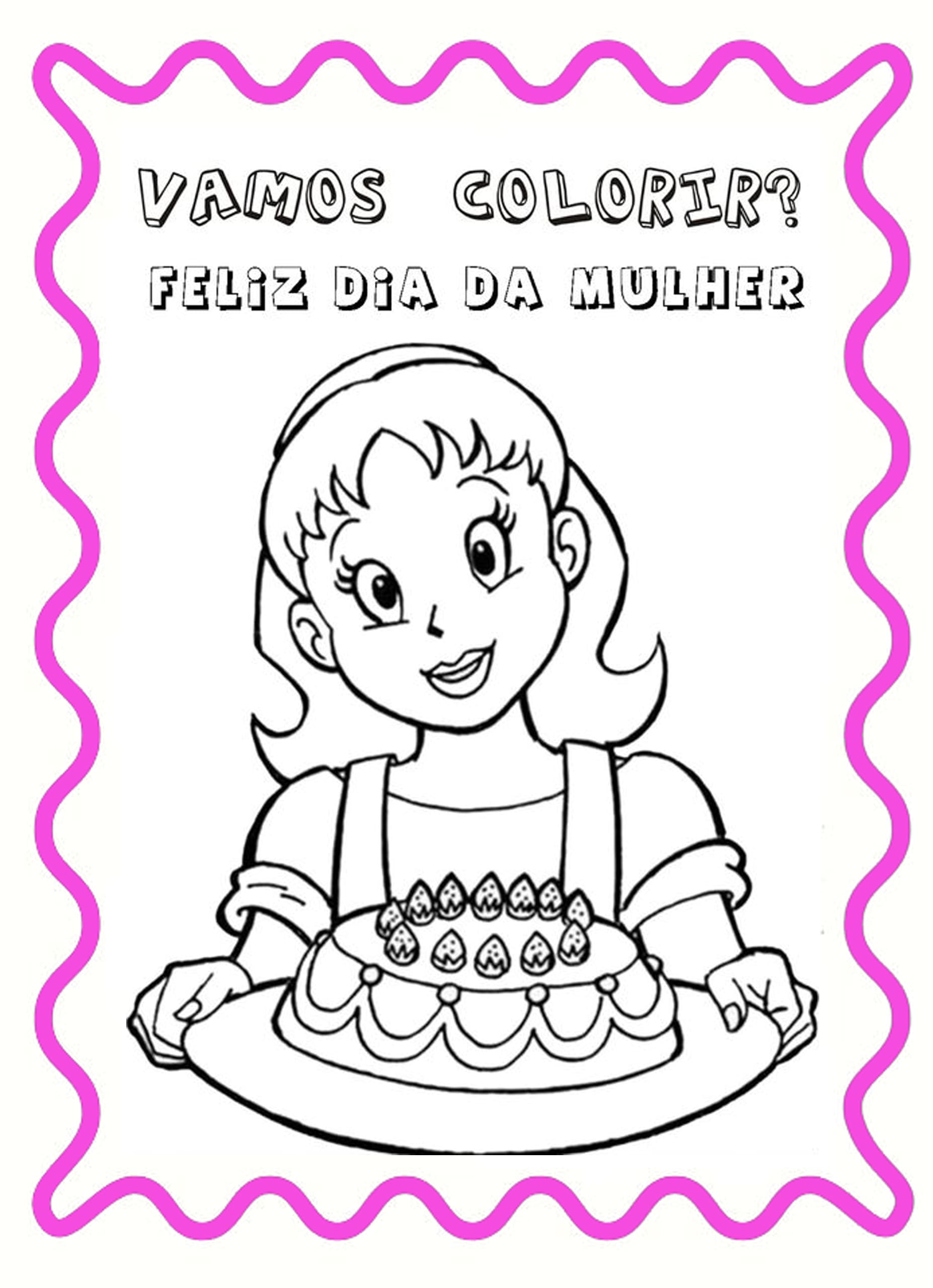 Desenhos para Colorir Dia Internacional da Mulher